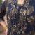 Blue floral printed cotton kurta set
