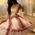 Off-white georgette embroidered flared gown set