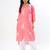 Peach giraffe cotton kurta set