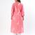 Peach giraffe cotton kurta set