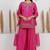 Pink crepe embroidered palazzo set