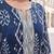 Blue floral printed cotton kurta set