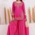 Pink crepe embroidered palazzo set