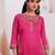 Pink crepe embroidered palazzo set