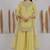Yellow crepe embroidered palazzo set