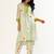 Green cotton linen kurta set