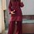 Wine crepe embroidered farshi salwar set