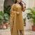 Yellow floral printed cotton kurta set