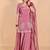 Pink crepe embroidered sharara set