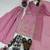 Pink crepe embroidered sharara set