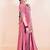 Pink crepe embroidered sharara set
