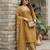 Yellow floral printed cotton kurta set