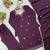 Purple silk blend embroidered palazzo set
