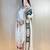 Off-white silk blend embroidered kurta set