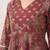 Burgundy floral printed cotton kurta set