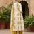 White floral printed cotton kurta set