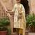 White floral printed cotton kurta set