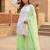White faux georgette embroidered palazzo set