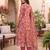Pink floral printed cotton kurta set