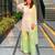 White faux georgette embroidered palazzo set