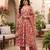 Pink floral printed cotton kurta set