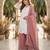 White faux georgette embroidered palazzo set