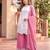White faux georgette embroidered palazzo set