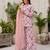 Pink floral printed viscose rayon kurta set