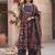 Blue floral printed cotton kurta set