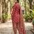 Pink floral printed cotton kurta set