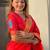 Red Woven Design Silk Blend Paithani Saree with blouse 