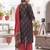 Black floral printed cotton kurta set