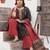 Black floral printed cotton kurta set