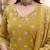 Mustard floral printed cotton kurta set