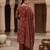 Maroon floral printed cotton kurta set