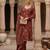 Maroon floral printed cotton kurta set