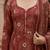 Maroon floral printed cotton kurta set