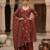 Maroon floral printed cotton kurta set