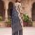 Beige floral printed cotton kurta set