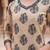 Beige floral printed cotton kurta set