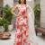 White floral printed viscose rayon kurta set