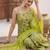 Green floral printed cotton kurta set