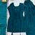 Peacock teal fendy silk blend farshi suit set