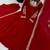 Red embroidered gown set for karwa chauth, diwali & wedding guest