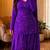 Purple cotton printde bandhej ethnic kurta set with dupatta