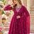 Magenta georgette readymade anarkali suit with embroidery & sequence work