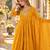 Yellow georgette readymade anarkali suit with embroidery & sequence work