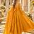 Yellow georgette readymade anarkali suit with embroidery & sequence work