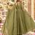 Mehendi georgette readymade anarkali suit with embroidery & sequence work