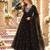 Black georgette readymade anarkali suit with embroidery & sequence work